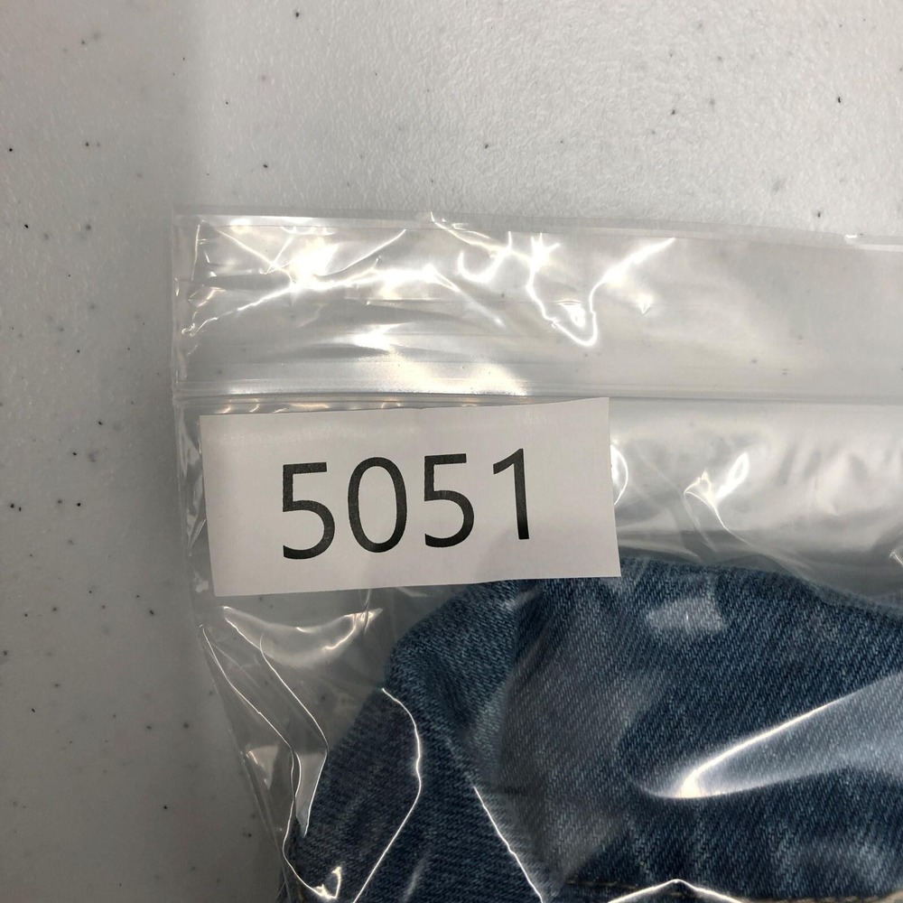 Encrypted Jacket Mens XL Light Wash Denim Distressed Paint Splatter Trucker Norm - Picture 14 of 14